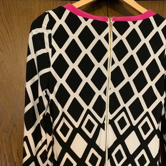 {Joseph Ribkoff} EUC! Geometric Shift Dress with Exposed Zipper - Picture 6 of 7